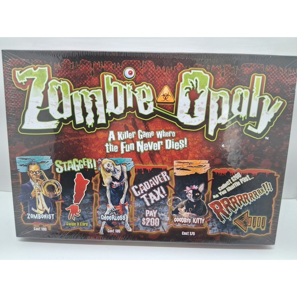 Zombie - Opoly Board Game by Late for the Sky New Factory Sealed Made In USA